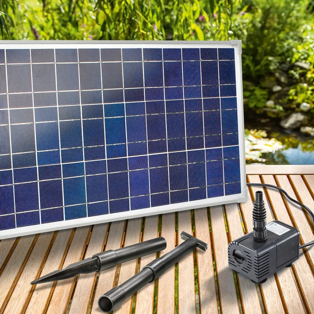Esotec - solar cours d'eau pour étang de jardin set complet 25/1600 fontaine solaire 101018 New