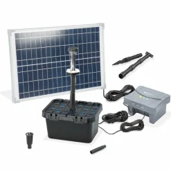 Esotec - Kit solaire de filtration de bassin profi 25/700 led lifepo4 batterie module solaire 100953