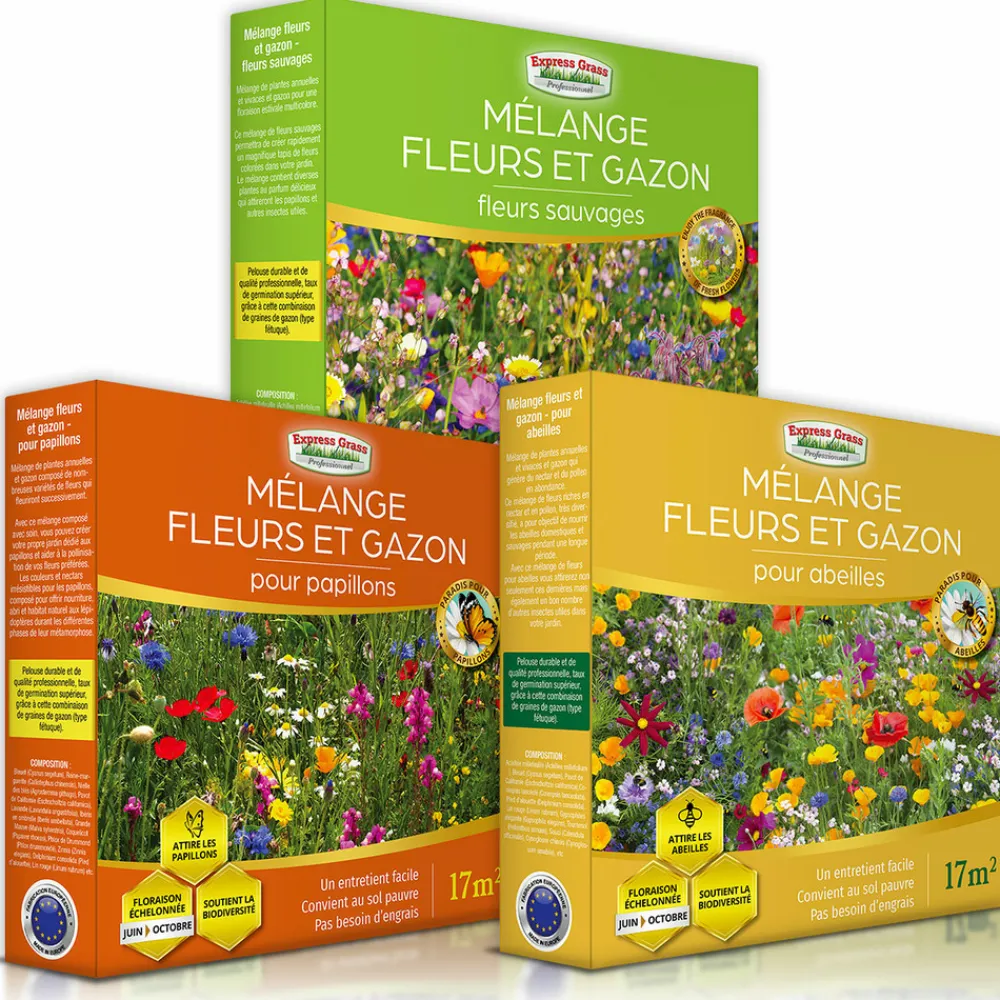 Europa Green Graines De Fleurs | - Mélange de fleurs - gazon japonais - (lot de 3 mélange de fleurs)