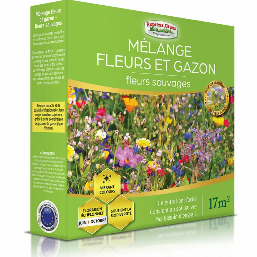 Europa Green Graines De Fleurs | - Mélange de fleurs - gazon japonais - (lot de 3 mélange de fleurs)