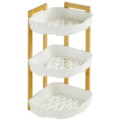 5 Five Simply Smart - 5five - étagère d angle "naturéo" 3 niveaux en bambou blanc 29x22cm Online