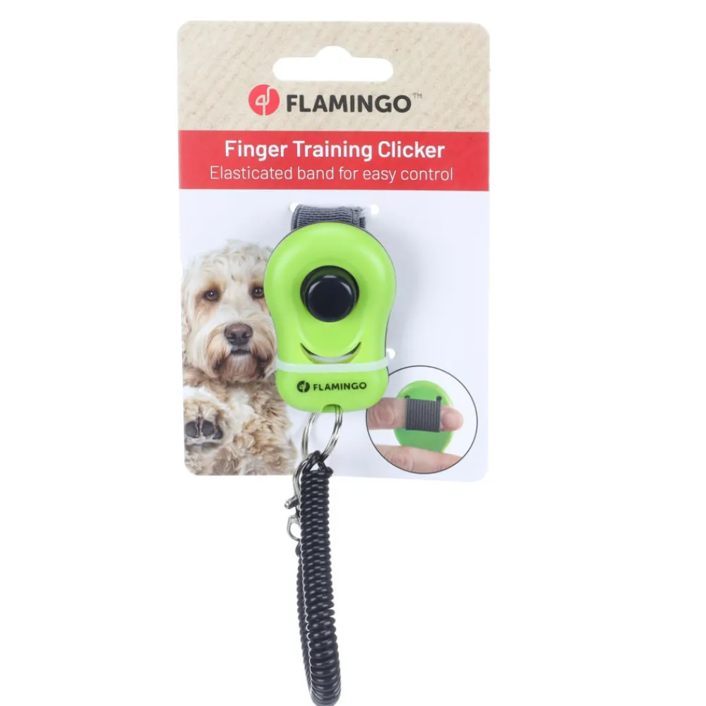 Flamingo - Clicker xin vert 6cm l x 4cm l x 2cm h pour chien Outlet