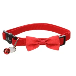 Flamingo Colliers Et Laisses Pour Chats | - Collier avec nœud castor rouge 20 – 35 cm pour chat