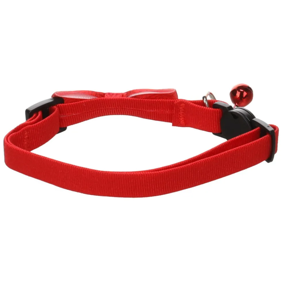 Flamingo Colliers Et Laisses Pour Chats | - Collier avec nœud castor rouge 20 – 35 cm pour chat