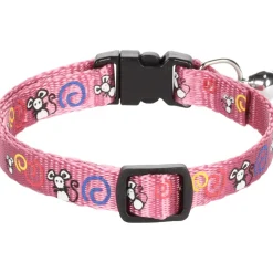Flamingo - Collier ziggi réglable de 20 à 35 cm lilas avec motif souris pour chat Clearance