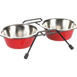 Flamingo - Ecuelle duo ø 11 cm 200 ml avec support arjun xs pour chat Clearance