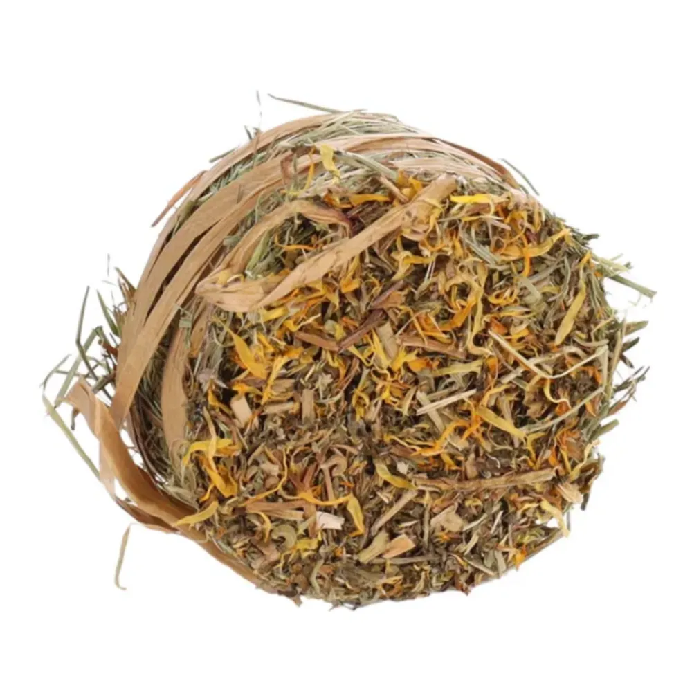 Flamingo Alimentation | - Mini balle de foin aromatisée - fleurs de pissenlit et soucis