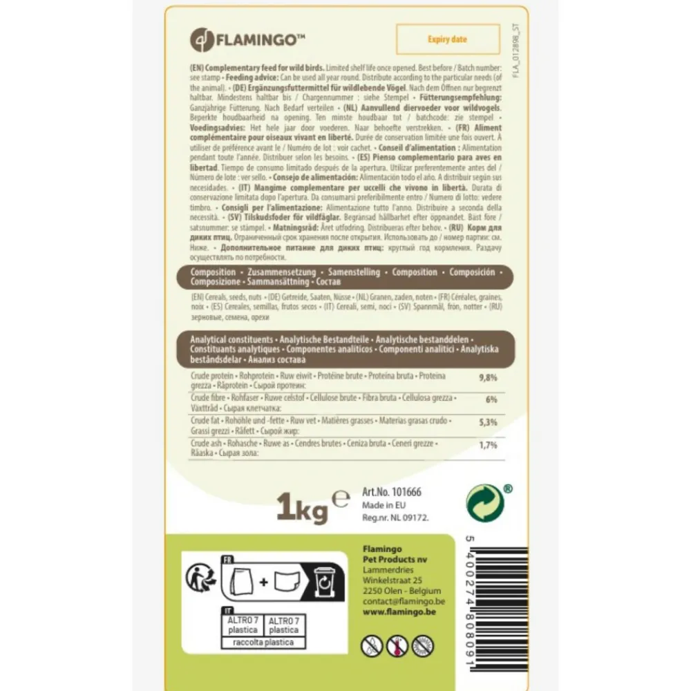 Flamingo Alimentation | - Mélange de graines toutes saisons pour oiseaux sac de 1 kg