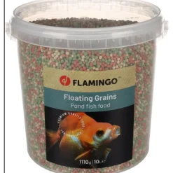 Flamingo - Nourriture poisson d'étang,10 litres, granulats seau New
