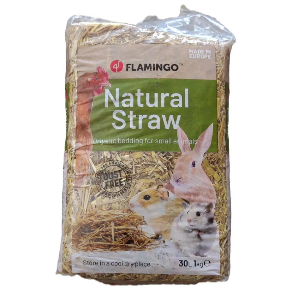Flamingo - Paille 1 kg 30 litres pour rongeurs New