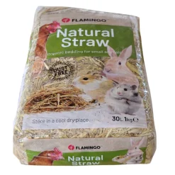 Flamingo - Paille 1 kg 30 litres pour rongeurs New