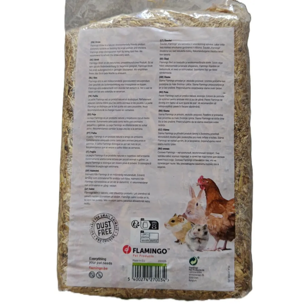 Flamingo - Paille 1 kg 30 litres pour rongeurs New