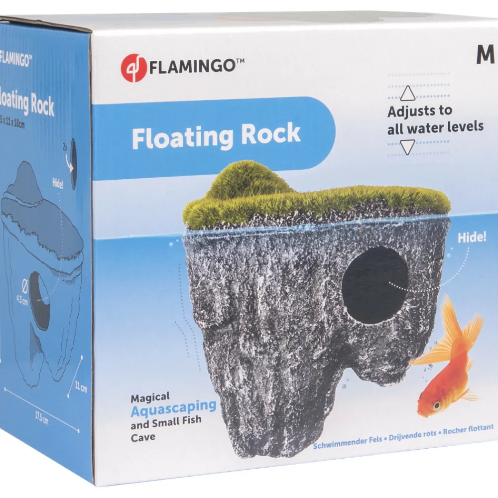 Flamingo Plantes Et Décoration | - Rocher flottant m, 17,5 x 11 x 18 cm, décoration aquarium.