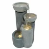 NA Fontaine de jardin tranquil tiers avec éclairage led blanc chaud & brosse à nettoyage New