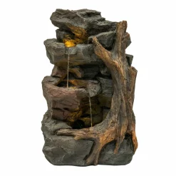 NA Fontaine de jardin willow springs avec éclairage led blanc chaud & brosse à nettoyage Sale