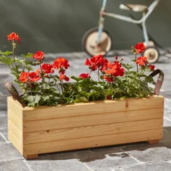 Forest style - Jardinière Freya en Mélèze : L.60 x l.21,5 x 19,5 cm Clearance