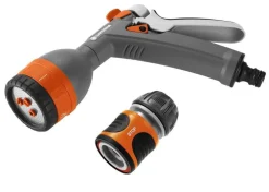 Gardena - Présentoir promo Pistolet multi-applications + raccord aquastop Hot