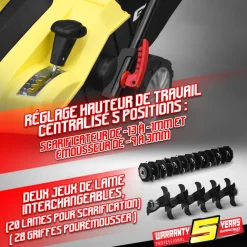 Gardeo Pro Scarificateurs Et Motoculteurs | - Scarificateur emousseur electrique 1800w - 40cm