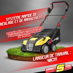 Gardeo Pro Scarificateurs Et Motoculteurs | - Scarificateur emousseur electrique 1800w - 40cm