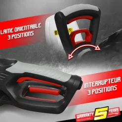 Gardeo Pro Taille-Haies, Tronçonneuses Et Élagueuses | - Taille-haies électrique 600w avec lame 55 cm - coupe 20 mm - poignée rotative -