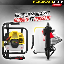 Gardeo Pro - Tarière thermique 52cc + 3 mèches 100 - 150 et 200mm - gardeo Online