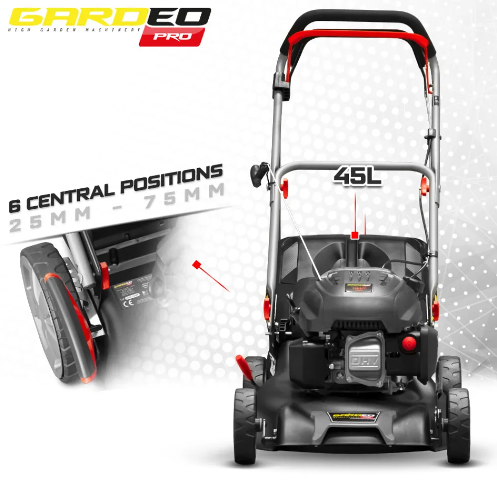 Gardeo Pro - Tondeuse thermique autotractée 144.3cc - 42cm livrée avec 2 lames + mulching - g Clearance