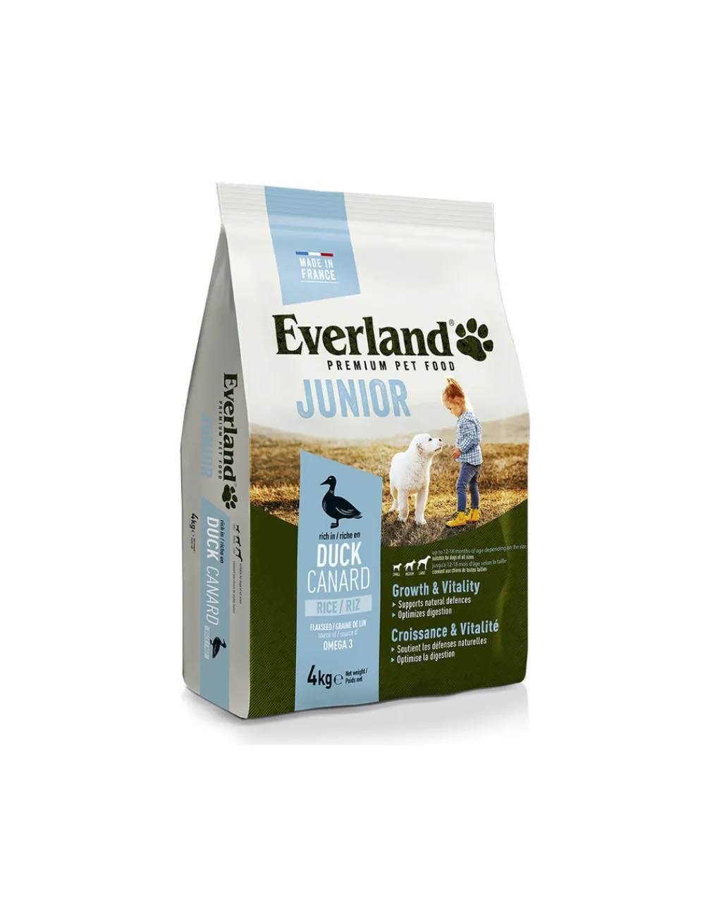 Générique Alimentation Et Friandises | GÉNÉRIQUE - Aliment croquette chien nutrio junior 4kg everland