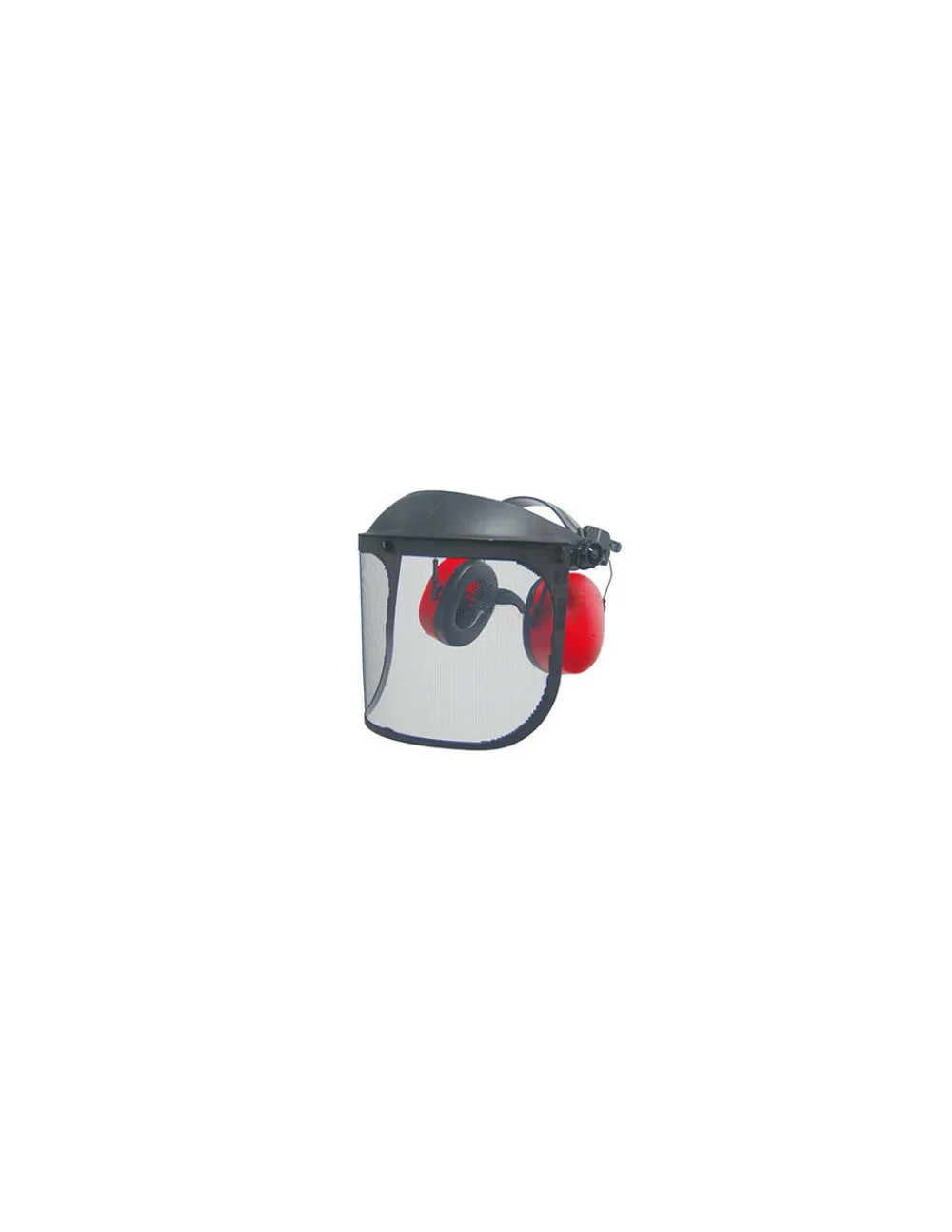 Générique GÉNÉRIQUE - Visière de protection grillagée relevable (classe f) et anti-bruit (26db), modèle professionnel. Largeur visière: 370mm, h: 190m New