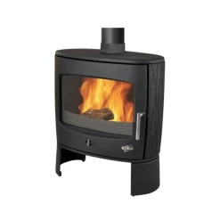 Godin Bois Et Accessoires De Cheminées | - Poêle à bois fonte-eclipse-8 kw-peint anthracite - 388118