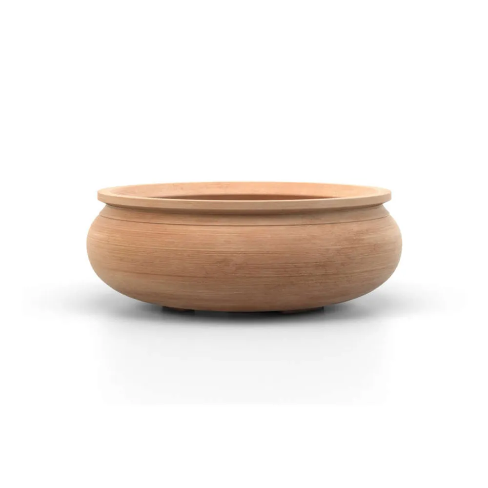 Goicoechea Cache-Pots Et Bacs D'Intérieur|Pots, Jardinières Et Carrés Potagers | - Coupe large en terre cuite L. 23 x H. 8cm