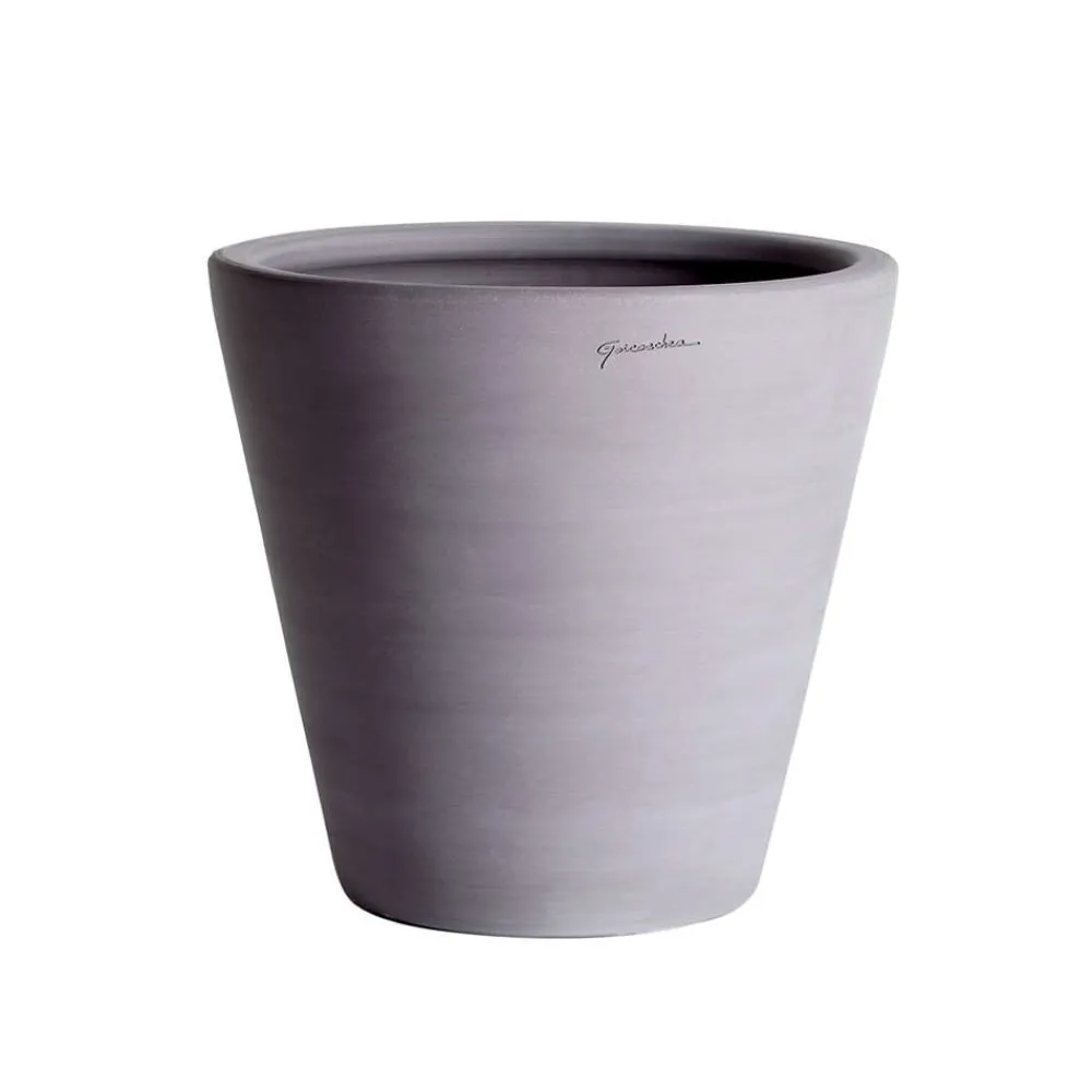 Goicoechea Cache-Pots Et Bacs D'Intérieur|Pots Et Jardinières | - Cuvier Contemporain en terre cuite grise Ø 31 x H. 32cm