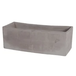 Goicoechea - Jardinière contemporaine en terre cuite grise - 60x24x24cm Hot