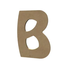 Gomille Décoration Créative | - Forme en médium - Lettre majuscule "B" (15x11cm)
