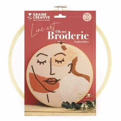 Graine Créative GRAINE CRÉATIVE - Kit broderie décorative visage line art Hot