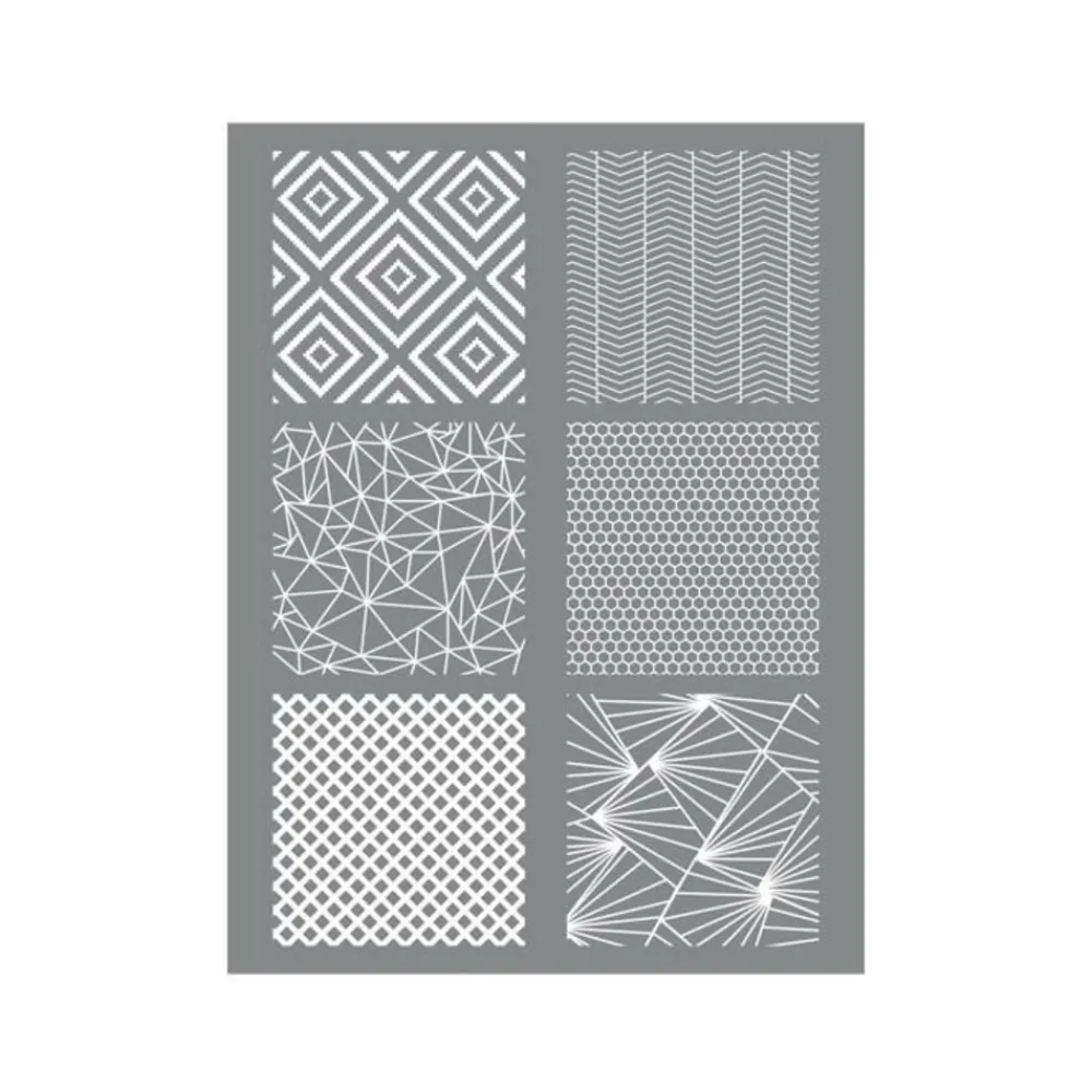 Graine Créative Modelage Et Mosaique | GRAINE CRÉATIVE - Pochoir pâte polymère géométrique 11,4 x 15,3 cm