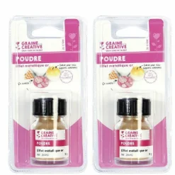 Graine Créative Modelage Et Mosaique | GRAINE CRÉATIVE - Poudre effet métallique doré pour pâte polymère 16 g