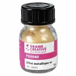 Graine Créative Modelage Et Mosaique | GRAINE CRÉATIVE - Poudre effet métallique doré pour pâte polymère 16 g