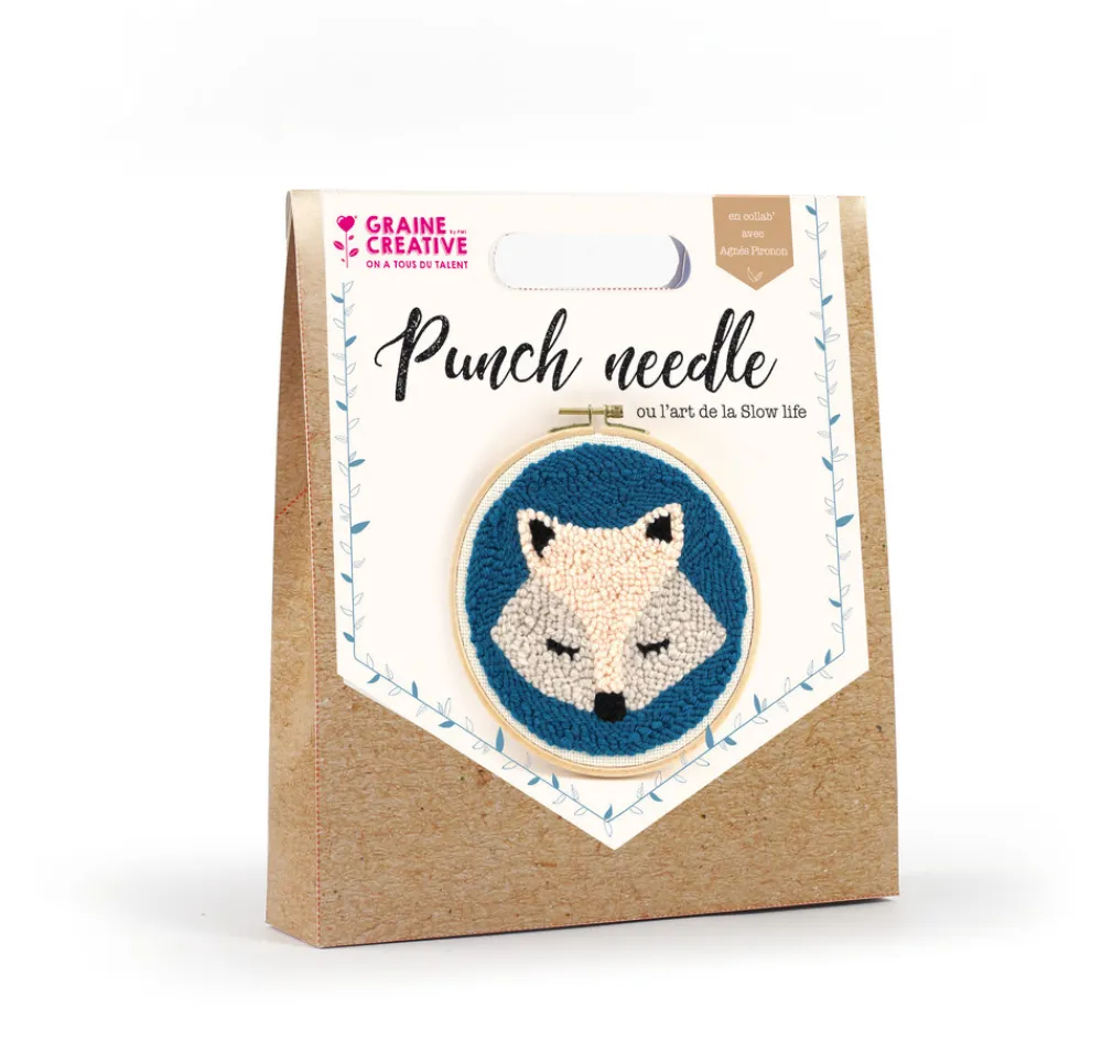 Graine Creative - Kit punch needle renard, D.20 cm Best