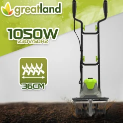 Greatland - Motobineuse électrique 1050w 36cm - 4 fraises - Hot
