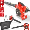 Hecht - H 9280 aspirateur souffleur broyeur essence 3en1 252km/h 50 l moteur à deux temps
