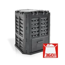 Hecht Jardinage Écologique | - H 3060 composteur pour jardin 360l déchets de pelouse boite de compostage 69 x 69 x 84 cm