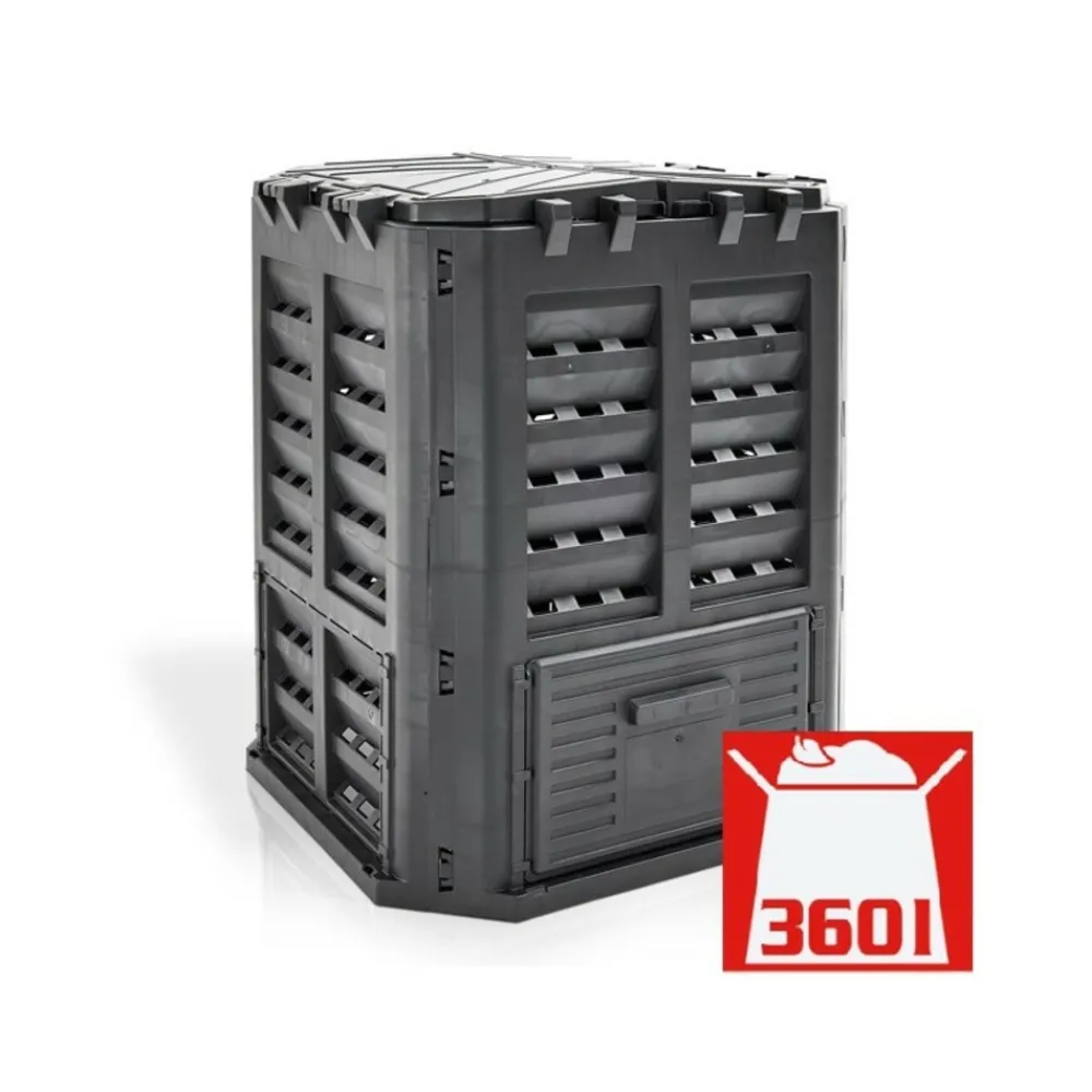 Hecht Jardinage Écologique | - H 3060 composteur pour jardin 360l déchets de pelouse boite de compostage 69 x 69 x 84 cm