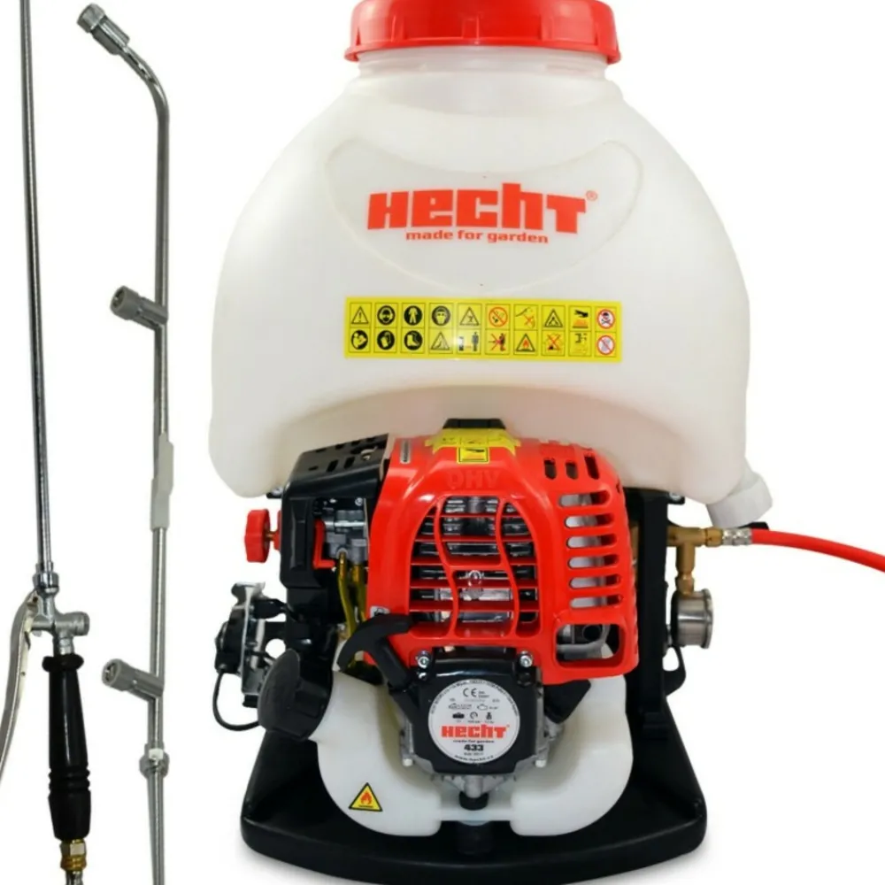 Hecht - H 433 pulvérisateur à dos essence spray engrais 4temps 15l avec tuyau 159cm 2,5bars Sale