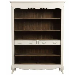 Interior's - Bibliothèque 2 tiroirs bois blanc - château Outlet