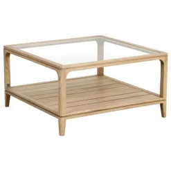Interior's - Table basse carrée bois beige - tallinn Outlet