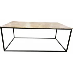 Interior's - Table basse rectangulaire fer noir - factory Discount