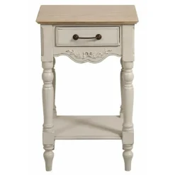 Interior's - Table de chevet 1 tiroir mdf blanc - romance New