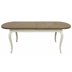 Interior's - Table ovale extensible bois blanc - provence