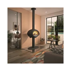 Invicta - Poêle à bois fonte brio sur pied raccordable - p648114 Clearance