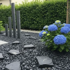 Jardinex - Galet calcaire noir mat 60/100 mm- big bag 1t (8 m²) - noir Sale